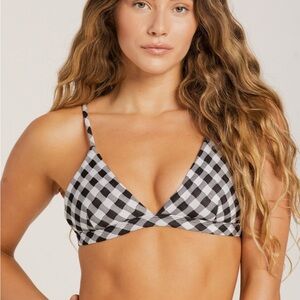 Tilly's Monochrome Checkered Swim Top